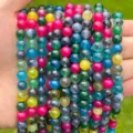 Vibrant mixed color 6mm candy heart agate round beads for DIY handmade jewelry crafts - 6mm (Approx 60pcs) / Multicolor Agate