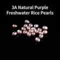 Natural 3A grade purple freshwater rice pearl beads with high luster for DIY jewelry - 4-5mm / 3A Level / Purple