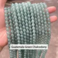 High-quality pale green chalcedony round beads for DIY jewelry making accessories - Round Bead (26JDYYS01-17) / 4mm (90 Pieces/Pack) / Jade Green