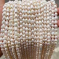 Natuurlijke witte zoetwaterparel kralen voor het maken van DIY-kettingen en sieraden - 1A Kwaliteit Natuurlijke Witte Zoetwaterparel Rijstparels / 5-6mm (Ongeveer 58 Stuks)