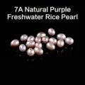 7A grade natural pink-purple freshwater rice pearls for high-quality jewelry making - 5-7mm / Grade 7A / Purple