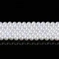 Hochwertige natürliche weiße Süßwasserperlen Rundperlen in 5A Qualität für Schmuck - 5A Aurora Runde Perle / 4-4.5mm Packung / Weiß