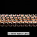 High Quality 7A Grade Natural Brazilian Citrine Round Loose Beads for DIY Jewelry - 4mm (Approx. 90 pcs/strand) / 7A Natural Brazilian Citrine