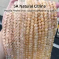 Natural yellow citrine round loose beads in 5A grade for DIY handmade jewelry making - 4mm (Approx. 90 pcs/strand) / 5A Natural Citrine