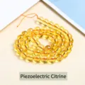 Yellow piezoelectric crystal round loose beads for DIY handmade jewelry and bracelets - 6mm (Approx. 60 Pieces/Strand) / Hydrothermal Citrine Loose Beads