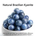 Perline tonde in cianite blu naturale lucida per accessori per gioielli fai-da-te fatti a mano - Perline rotonde / 11-12mm / Blu