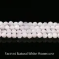 Faceted natural white moonstone loose beads 4mm for professional DIY jewelry making - Faceted Round Beads (JDYGD27) / 3mm (Approx 108 Pieces/Strand) / Faceted Natural White Moonstone Beads