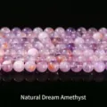 Natural translucent purple amethyst round beads for DIY jewelry making and bracelets - 8mm (Approx 47 Pieces/Pack) / Natural Dreamy Amethyst