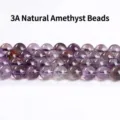 3A natural purple amethyst beads with ice clear texture for DIY jewelry - 6mm (Approx 60pcs) / Grade 3A Natural Purple Auralite Crystal