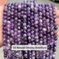 Premium loose natural purple amethyst beads for DIY handmade jewelry and bracelets - 6mm (Approx 60pcs) / 5A Natural Dream Amethyst