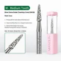 Silver dome bullet tungsten steel nail drill bit for manicures and gel nail removal - Tungsten Nail Drill Bit 02 (Medium Teardrop)