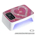 Heart rhinestone UV LED nail lamp with hand pillow and European standard plug - Heart Rhinestone Nail Lamp EU Plug / White