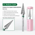 Professional Christmas tree tungsten carbide nail drill bit with M medium tooth for gel removal - Tungsten Nail Drill Bit 05 (Medium Point)