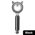 Cat ear design cat-eye nail magnet stick with a black handle and a ball end detail - Cat Ear Ring Magnetic Rod with Ball / Black