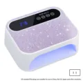 Professional 168W UV LED nail lamp with glitter rhinestones and US standard plug - Rhinestone Plugin US Plug