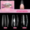 Set di 240 punte per unghie in gel morbido con texture 3D a diamante e scaglie di pesce - 240 Pezzi / 3D Texture Cangiante 06