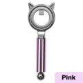 Pink cat eye nail art magnet tool with cat ears and ball tip - Cat Ear Ring Magnetic Rod with Ball / Pink