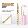 Close-up detail of gold titanium plated extra fine taper nail grinding burr - Tungsten Nail Drill Bit 14 (Gold Fine Cone)