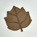 Handcrafted paper rope maple leaf placemat, rustic woven table decor for home and dining. - 37*40cm / Dark Coffee
