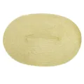 Set de table ovale tressé en PP pour table à manger, tapis de cuisine résistant à la chaleur, style. - 30*45cm / Beige