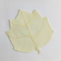 Woven paper rope maple leaf placemat handmade DIY decorative mat for dining table home decor - 37*40cm / Cream