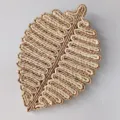Handcrafted corn leaf woven leaf-shaped placemat heat insulation table mat home decor - Leaf / 42x30cm