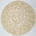 Ronde placemat van papierkoord, modern minimalistisch geweven tafelmat, hittebestendige mat. - 38 cm / Beige