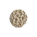 Sottobicchiere intrecciato in mais, consistenza di paglia naturale, dettagli isolamento. - Rotondo, diametro 10 cm