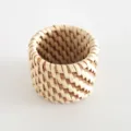 Natural woven napkin ring, handmade rattan table decor for home hotel restaurant table setting. - White