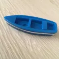 Miniature blue resin rowing boat model for DIY ocean bottle terrarium landscaping decor - Origami Boat / 1 Piece (5.6cm) / Blue