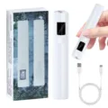 Lámpara de uñas LED UV portátil con pantalla digital, cable USB y caja de empaque. - Modelo YZ07 Pantalla Digital (Blanco)