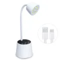 Professional rechargeable gooseneck UV LED nail lamp with touch controls and USB-C cable - M10 Rechargeable Style (qt0837) / White