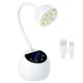 Lámpara de uñas LED blanca ajustable con temporizador y cable de carga USB - Estilo de Inducción / Blanco