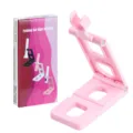 Vista dettagliata del supporto pieghevole rosa per lampada per unghie con confezione ABS - Foldable Stand (Pink)