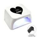 Lámpara de uñas LED profesional en forma de corazón con enchufe estándar europeo - Corazón Negro / Enchufe UE