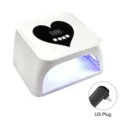 Lámpara de uñas UV LED profesional en forma de corazón con enchufe estándar de EE. UU. - Corazón Negro / Enchufe EE. UU.