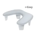 Graue U-förmige ergonomische Maniküre-Armlehne mit bequemer PU-Leder-Oberfläche - U-Förmiges Leder-Nagelkissen / Grau