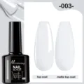 Detailvergleich von glänzenden und matten Top-Coat-Finishes für UV-Gelnagellack - 003 (Weiches Weiß)
