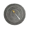Nordic cotton yarn woven placemat, dark grey round table mat with fork prop for dining. - 35cm / Gray
