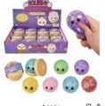 Buntes Glitzer-Dumpling-Quetschspielzeug mit Miniatur-Bambusdämpfer-Box - 笑脸小包子款式 / 5.5cm 1 Stück