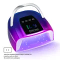 S20 wiederaufladbare UVLED-Nagellampe mit 48 Perlen, lila Farbverlauf und US-Stecker - Galvanisierter Wiederaufladbarer US-Stecker
