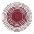 Set da tavola rotondo intrecciato in cotone sfumato rosso e bianco per cucina moderna. - 18cm / Sfumatura Borgogna