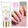 Detail of light pink shimmer nail extension gel with glossy and frosted finish - 30ml Pack / Light Pink Shimmer (B04)
