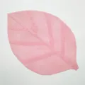 Pink leaf shaped paper placemat table mat for dining room kitchen party table decoration - Pink