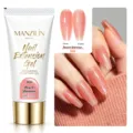 Λεπτομερής προβολή του τζελ νυχιών Peach Shimmer με γυαλιστερό και ματ φινίρισμα - Συσκευασία 30ml / Ροδακινί Λάμψη (B09)