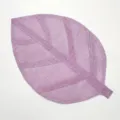 Purple leaf-shaped woven placemat table mat for dining room kitchen home table decor variant - Purple