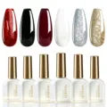 Detailweergave van 6-kleuren UV LED nagelgel lakset met gouden doppen. - 6 Kleuren Set 11