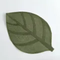 Green leaf placemat table mat decorative placemat for dining room kitchen home decor - Dark Green