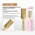 Detailed view of gold titanium coated tungsten carbide nail drill bit with packaging - Tungsten Nail Drill Bit 20 (Gold Fine Flat)