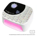 Lámpara de uñas UV LED S60 profesional con diamantes y enchufe plano estándar de EE. UU. - Lámpara de Uñas S60 Enchufe - Blanco Enchufe US / Blanco
